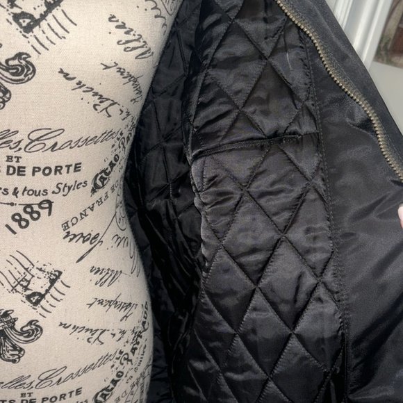 Wilfred Free Black Oversized Long Bomber Jacket - Picture 3 of 8